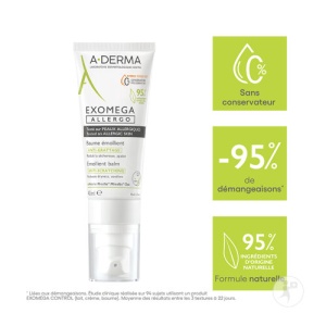 A-Derma Exomega Allergo Balsam Emolient Piele Uscată-Iritată 40ml - Img 3