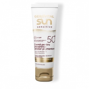 Gerovital Sun Sensitive-Cremă Prevenire Pete Pigmentare SPF50+Tub 50ml