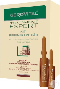 Gerovital Tratament Expert Kit Tratament Regenerare Păr 20 Fiole