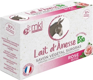 MKL Green Nature Lapte De Măgăriță Săpun Vegetal Organic Supercremos Cu Trandafir 100g
