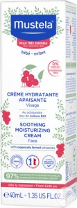Mustela Bébé-Enfant Cremă Hidratantă Calmanta Pentru Față Piele Foarte Sensibilă Tub 40ml