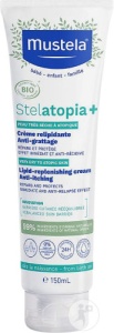 Mustela Bébé-Enfant Stelatopia+ Cremă Relipidantă Anti-Mâncărime Piele Foarte Uscată Și Atopică Bio 150ml