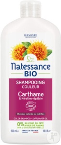 Natessance Șampon Pentru Păr Colorat Cu Safflower Bio Flacon 500ml