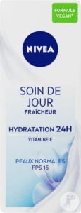 Nivea Cremă De Zi Hidratantă SPF15 Hidratare 24h Cu Vitamina E Pentru Piele Normală 50ml