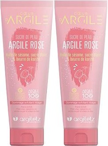 Pachet Argiletz Coeur D'Argile Sucre De Peau Argilă Roz Exfoliant Facial Tub 2x100ml