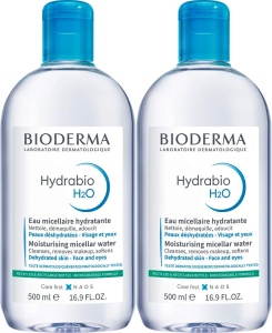 Pachet Bioderma Hydrabio H2O Apă Micelara Demachiantă Pielea Deshidratată 2x500ml
