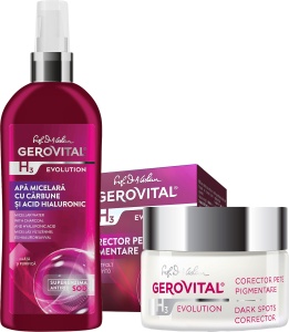 Pachet Mix&Match Gerovital H3 Evolution Apă Micelară + Corector Pete Pigmentare
