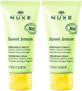 Pachet Nuxe Sweet Lemon Cremă De Mâini Și Unghii Bio 2x50ml