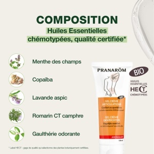 Pranarôm Aromalgic Gel Cremă Bio Pentru Articulații Tub 100ml - Img 3