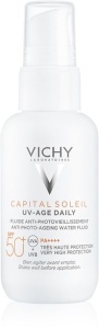 Vichy Capital Soleil UV-Age Daily Fluid Anti-Fotoîmbătrânire SPF50+ Flacon Cu Pompiță 40ml