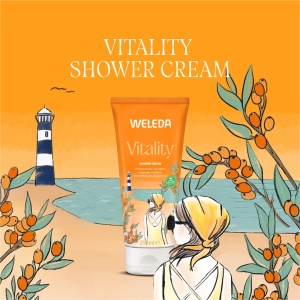 Weleda Cremă De Duş Vitalizantă Cu Cătină 200ml - Img 4