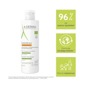 A-Derma Exomega Control Gel Spumant Emolient Anti-Mâncărimi Piele uscată cu tendință atopică 500ml - Img 6