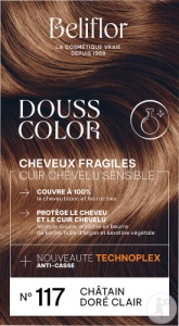 Beliflor Douss Color Vopsea Permanentă Delicată Nr 117 Castaniu Deschis Auriu 1 Kit