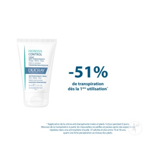 Ducray Hidrosis Control Cremă Pentru Față/Mâini/Picioare 50ml - Img 4
