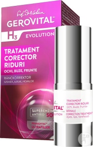 Gerovital H3 Evolution Tratament Corector Riduri Ochi/Buze/Frunte 15ml