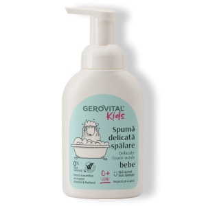 Gerovital Kids Spumă Delicată Spălare 2În1 Corp/Păr Bebeluși 300ml