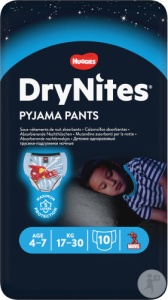 Huggies Drynites Chiloți-Scutece Absorbanți Băieți 4-7 Ani Noapte 10 Bucăți