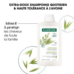 Klorane Șampon Cu Fulgi De Ovăz Toate Tipurile De Păr 400ml - Img 4