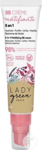 Lady Green BB Cremă Matifiantă 5in1 Nuanță Deschisă Bio Tub Cu Canulă 30ml
