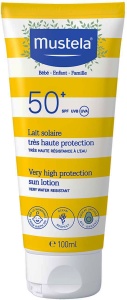 Mustela Bébé-Enfant Lapte Solar SPF50+ Piele Sensibilă Și Intolerantă La Soare 100ml