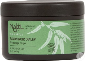 Najel Săpun Negru De Alep Cu Eucalipt Pentru Exfoliere 180g