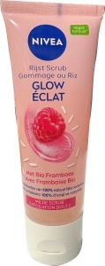 Nivea Glow Exfoliant Cu Orez Și Zmeură Bio Piele Uscată Și Sensibilă 75ml