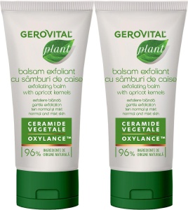Pachet Gerovital Plant Balsam Exfoliant Cu Sâmburi Caise 2x100ml
