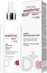 Pachet Mix&Match Gerovital H3 Derma+ Cremă Dermoreparatoare + H3 Derma+ Apă Micelară