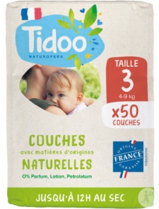 Tidoo Scutece Ecologice Mărimea 3 Bebeluși 4-9kg Fabricat Franța 50 Bucăți