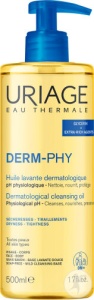 Uriage Derm-Phy Ulei De Curățare Față Și Corp Toate Tipurile De Piele Flacon Pompă 500ml
