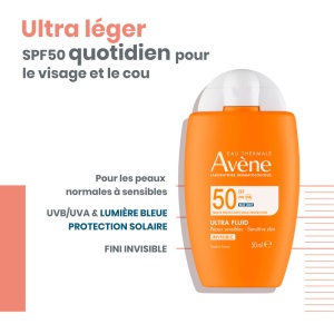 Avène Ultra Fluid Invisible SPF50+ Piele Sensibilă Tub 50ml - Img 5