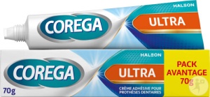Corega Ultra Cremă Adezivă Pentru Proteze Dentare Fixare 12h Tub 70g
