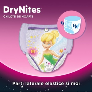 Huggies Drynites Chiloți-Scutece Absorbanți Mărimea M Fete 4-7 Ani Noapte 10 Bucăți - Img 5