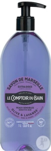 Le Comptoir Du Bain Săpun Lichid Marseille Măsline Lavandă Piele Sensibilă 1l