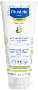 Mustela Bébé-Enfant Lapte Hrănitor Cold Cream Pentru Corp Piele Uscată Tub 200ml