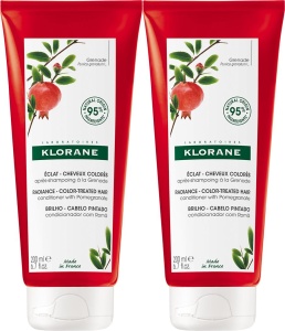 Pachet Klorane Balsam Cu Efect De Strălucire Cu Extract De Rodie Păr Colorat 2x200ml