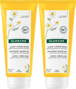 Pachet Klorane Balsam Cu Extract De Mușețel Pentru Părul Blond 2x200ml