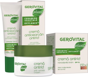 Pachet Mix&Match Gerovital Plant Cremă Antirid SPF15 + Cremă Anticearcăn Antirid