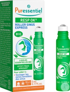 Puressentiel Resp Ok Sinus Express Roller Cu Uleiuri Esențiale Bio 5ml