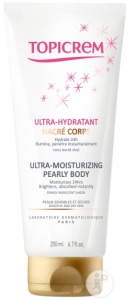 Topicrem Cremă Ultra-Hidratantă Pentru Corp Cu Perle Pentru Piele Sensibilă Și Uscată Tub 200ml