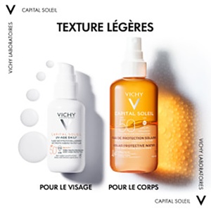 Vichy Capital Soleil Apă Protecție Solară SPF50 Hidratantă 200ml - Img 4