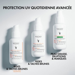 Vichy Capital Soleil UV-Age Daily Fluid Anti-Fotoîmbătrânire SPF50+ Flacon Cu Pompiță 40ml - Img 9