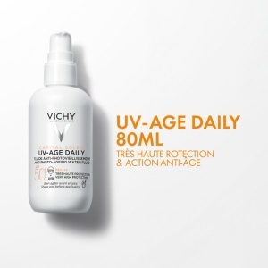 Vichy Capital Soleil UV-Age Daily Fluid Anti-Fotoîmbătrânire SPF50+ Maxi Flacon Cu Pompiță 80ml - Img 5