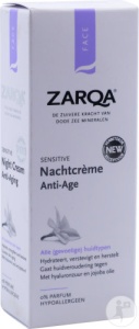Zarqa Sensitive Cremă De Noapte Anti-Îmbătrânire Pentru Toate Tipurile De Piele Tub 50ml