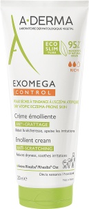A-Derma Exomega Control Cremă Emolientă Anti-Mâncărime Tub 200ml