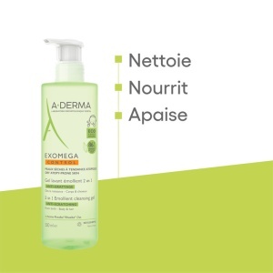 A-Derma Exomega Control Gel De Spălare Emolient 2în1 Anti‑Mâncărimi Pentru Piele Uscată Tendință Atopică 500ml - Img 4