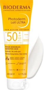 Bioderma Photoderm Lapte Ultra SPF50+ Pentru Față Și Corp Piele Sensibilă 200ml - Img 3