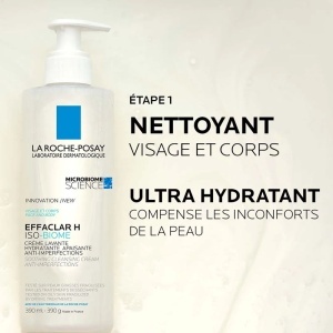 La Roche-Posay Effaclar H ISO-Biome Cremă De Curățare Față Și Corp 390ml - Img 9