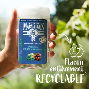 Le Petit Marseillais Extra Doux Gel De Duș Hidratant Cu Pin Bio Și Fenicul Marin Bio Pentru Toate Tipurile De Piele 250ml - Img 3