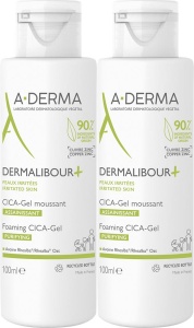 Pachet A-Derma Dermalibour+ Cica Gel Spumant De Curățare Ovăz Rhealba Ten Iritat 2x100ml